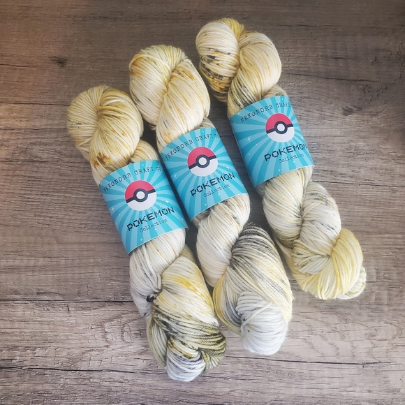 Hand Dyed Yarn 3 DK Weight Skeins Pokemon Themed Yarn - Picture 1 of 6